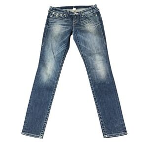 True Religion Women's NWOT Halle High‎ Rise Flap Super Skinny Jeans SZ 29 29x31